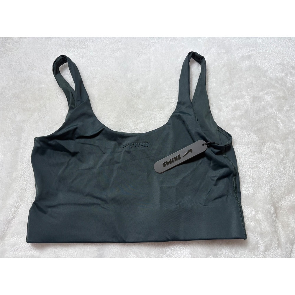 Nike x SKIMS Shine Scoop Neck‎ Longline Bra Dark Teal BR-SPT-5149W Womens Size M
